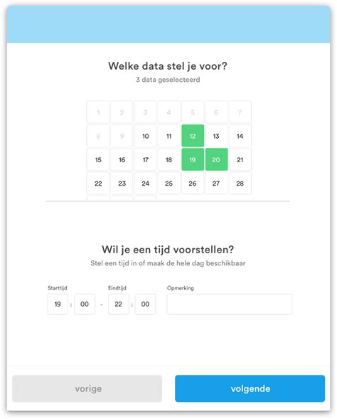 inloggen datumprikker|Afspraak aanmaken